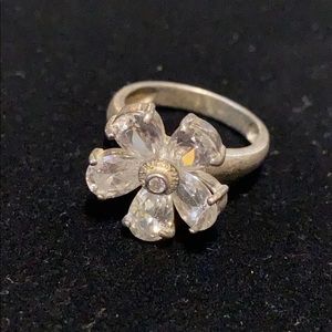 Marked Silver Floral Ring